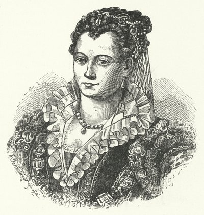 Lucrezia Borgia, फेरारा, मोडेना और रेजियो की डचेस पत्नी (उत्कीर्णन) द्वारा जर्मन स्कूल