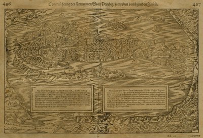 वेनिस का मानचित्र, सेबेस्टियन मुंस्टर (1488-1552) द्वारा बेसल में प्रकाशित, c.1560 द्वारा जर्मन स्कूल