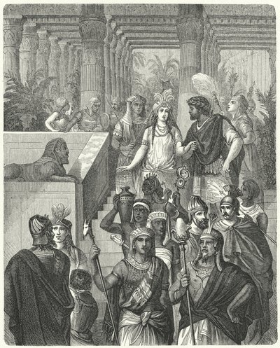 मासिनिसा, न्यूमिडिया के राजा और कार्थेज के सोफोनिसबे (उत्कीर्णन) का विवाह द्वारा जर्मन स्कूल