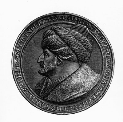 जीएस हर्ट्जबर्ग द्वारा बीजान्टिन और तुर्क साम्राज्य के इतिहास से मेहमद द्वितीय का पदक, 1883 द्वारा जर्मन स्कूल