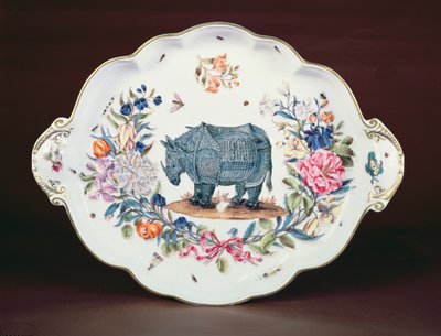 नॉर्थम्बरलैंड सेवा, C.1745 (चीनी मिट्टी के बरतन) से केंद्र के लिए मीसीन स्टैंड द्वारा German School