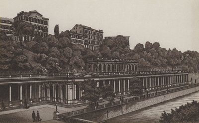 Muhlbrunncolonnade (लिथो) द्वारा जर्मन स्कूल