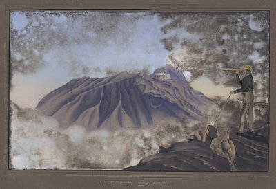 Merapi के उत्तर के रूप में Merbabu के दक्षिणी ढलान से देखा, pl.X, जावा के माध्यम से यात्रा पर स्थलाकृतिक और वैज्ञानिक एटलस से डॉ। जुगनुहन, मैगडेबर्ग, 1845 (रंग लिथ) द्वारा जर्मन स्कूल