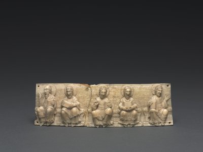 एक पोर्टेबल वेदी से पट्टिका: क्राइस्ट एंड द एपोस्टल्स, लोअर राइन वैली द्वारा जर्मन स्कूल