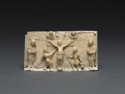 एक पोर्टेबल अल्टार से पट्टिका: क्रूसीफिक्सन, लोअर राइन वैली, 1050-1100 द्वारा जर्मन स्कूल