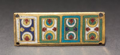 एक अवशेष तीर्थ से पट्टिका, c.1170 (सोने का पानी चढ़ा हुआ तांबा, चम्प्लेव और क्लोइज़न एनामेल) द्वारा जर्मन स्कूल