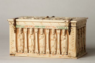 अवशेष कास्केट, कोलोन, जर्मनी, c.1150 (लकड़ी और हाथीदांत) द्वारा जर्मन स्कूल