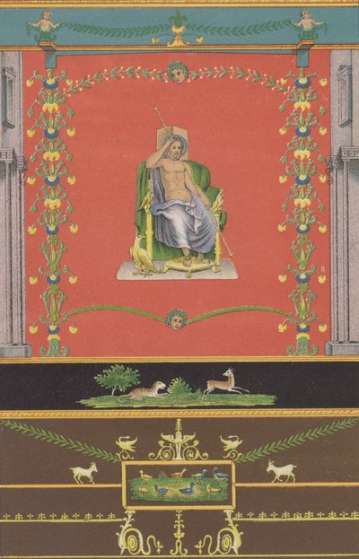 पोम्पी से रोमन दीवार पेंटिंग द्वारा जर्मन स्कूल