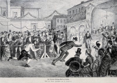 1878 में बर्लिन में रूले स्केट रेस। द्वारा जर्मन स्कूल