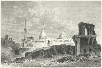 कोन्या, तुर्की में सेल्जुक के महल के खंडहर (उत्कीर्णन) द्वारा जर्मन स्कूल