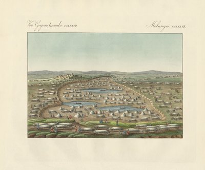 नमक की झीलें और नमक के मैदान (रंगीन उत्कीर्णन) द्वारा जर्मन स्कूल