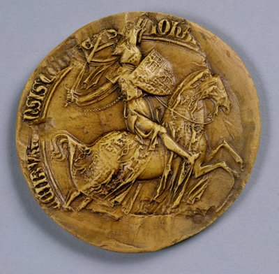 जॉन I की मुहर (1296-1346) लक्समबर्ग के राजा बोहेमिया द्वारा जर्मन स्कूल