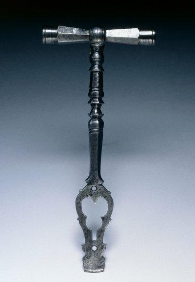 व्हील-लॉक गन के लिए स्पैनर, c.1600-25 (स्टील) द्वारा जर्मन स्कूल