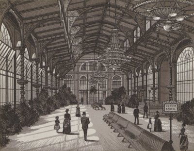 Sprudelcolonnade, आंतरिक (लिथो) द्वारा जर्मन स्कूल