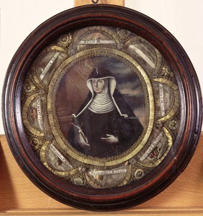 सेंट मारिया क्रिसेंटिया होस (1682-1744) संत के अवशेष से घिरा हुआ द्वारा जर्मन स्कूल