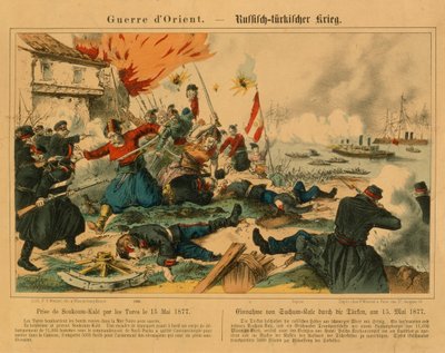 15 मई 1877 को रुसो-तुर्की युद्ध के दौरान तुर्क द्वारा सुकुम-काले को लेना, एफसी वेन्जेल, वीसेंबर्ग, 1877 द्वारा प्रकाशित द्वारा जर्मन स्कूल