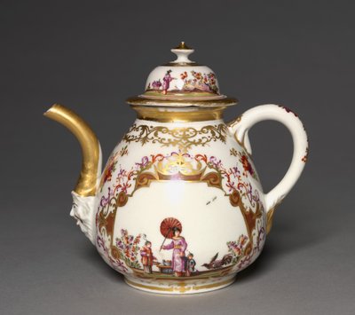 टी पॉट, मीसेन पोर्सिलेन फैक्ट्री, c.1723-24 द्वारा जर्मन स्कूल