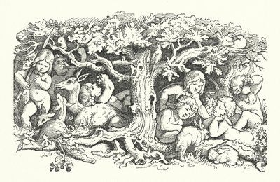 सात हंस (उत्कीर्णन) द्वारा जर्मन स्कूल