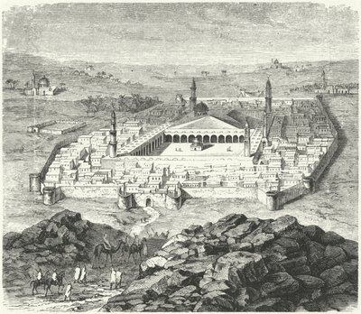 मदीना शहर, अरब (उत्कीर्णन) द्वारा जर्मन स्कूल