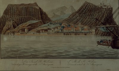 सेंट हेलेना द्वीप (उत्कीर्णन) द्वारा जर्मन स्कूल