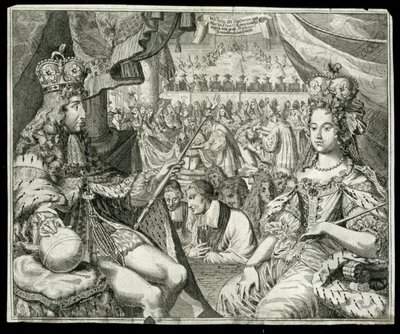 विलियम III (1650-1702) और मैरी II (1662-94) राजा और ग्रेट ब्रिटेन और आयरलैंड की रानी 1689 से, c.1689 द्वारा जर्मन स्कूल