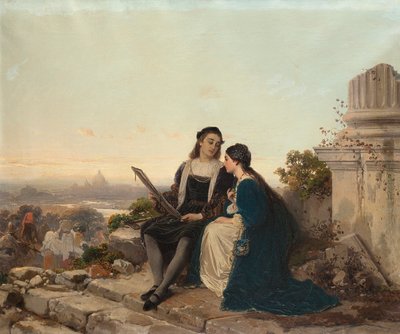 राफेल और फोर्नारिना, 1869। द्वारा गेरोलमो इंडुनो
