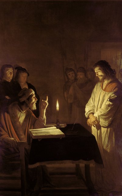 उच्च पुरोहित, 1617 से पहले क्राइस्ट द्वारा Gerrit van Honthorst