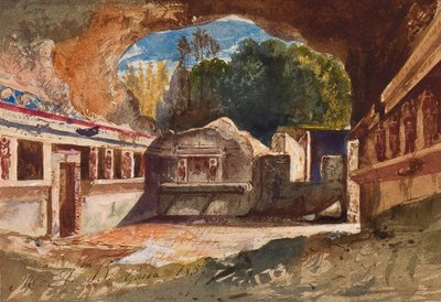 टैपीडेरियम, पोम्पेई, प्रिंसेस मारिया अन्नुनाजीता डी बोरबोन (1843-1871), 1857 (पेंसिल, कागज पर अंडर गॉश द्वारा गियासिंटो गिगांटे