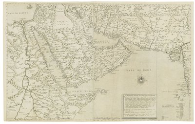 भारत और दक्षिण पूर्व एशिया का नक्शा; 1561 में एशिया के तीसरे भाग का चित्रण द्वारा जियाकोमो गैस्टाल्डी