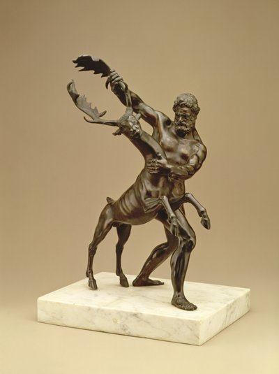 हरक्यूलिस और अर्केडियन स्टैग (कांस्य) द्वारा Giambologna