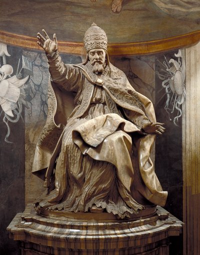 पोप अर्बन VIII, जियान लोरेंजो बर्निनी (1598-1680) और सहायकों द्वारा, मार्बल द्वारा जियान लोरेंजो बर्निनी