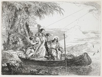 : द होली फ़ैमिली द फ़्लाइट फ़ॉर द फ्लाइट इन द मिस्र, 1750-1753 द्वारा जियोवानी डोमेनिको टाईपोलो