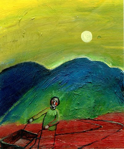 आई हैड एवरीथिंग आई नीड, 2003 (कागज पर तेल) द्वारा गिगी सडबरी