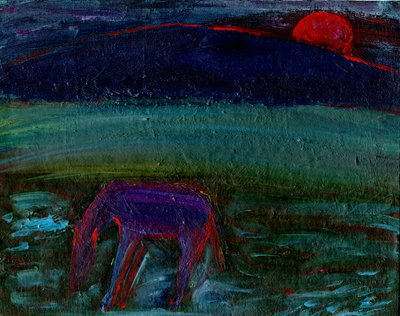 द हॉर्स एंड द रेड मून, 2016, द्वारा Gigi Sudbury
