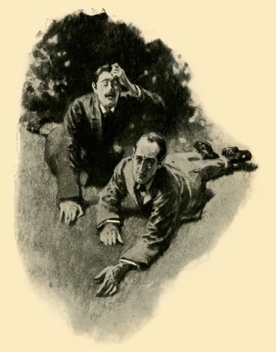 हम दरवाजे से छिप गए..., 1910। द्वारा गिल्बर्ट जोसेफ हॉलिडे