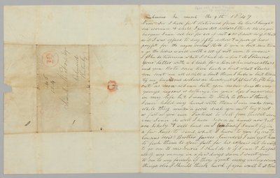 9 मार्च, 1847 को दास व्यापार के संबंध में जाइल्स सॉन्डर्स का सैमुअल फॉक्स को पत्र। द्वारा जाइल्स सॉन्डर्स