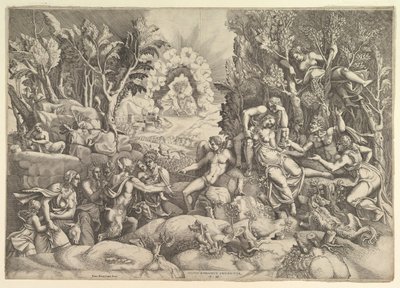 प्रोक्रेस की मौत, सेफालस ने प्रोक्रेस की मौत पर शोक जताया, जो घिरे ..., ca. 1540। द्वारा जियोर्जियो घिसी