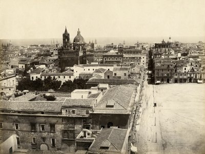 पोर्टा नुओवा, सिसिली, इटली से पलेर्मो का दृश्य, जियोर्जियो सोमेर द्वारा तस्वीर द्वारा जियोर्जियो गर्मी