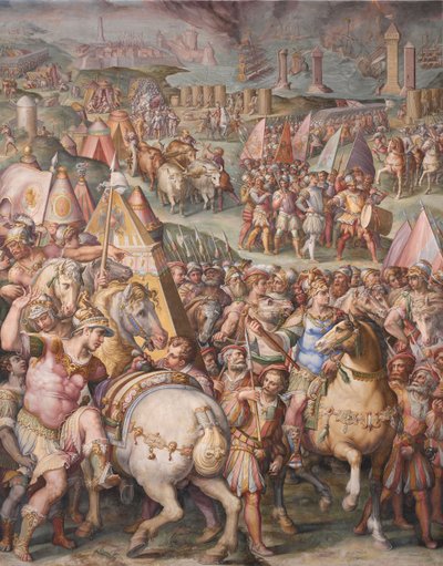 सम्राट मैक्सिमिलियन ने लिवोर्नो की घेराबंदी की, 1568-1571 द्वारा जियोर्जियो वासरी