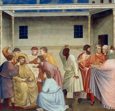 क्राइस्ट का ध्वजवाहक, जीवन से विस्तार और मसीह का जुनून, Giotto . द्वारा द्वारा गियोटो (c.1266 1337)
