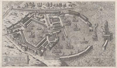 रोमन भव्यता का दर्पण: रोम का बंदरगाह, 1581., 1581। द्वारा जियोवानी एम्ब्रोगियो ब्रैम्बिला