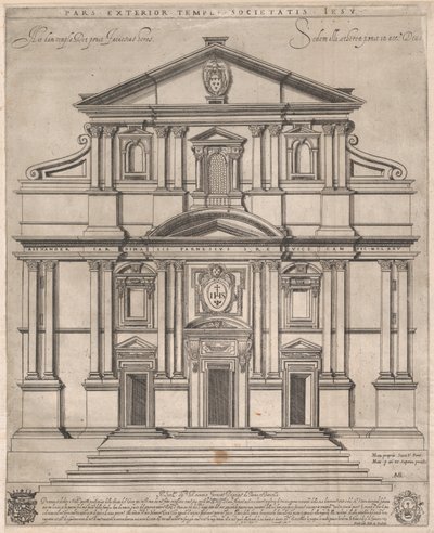 द गेसू, रोम, 'स्पेकुलम रोमाने मैग्निफिसेंटिया:' से, 1589., 1589। द्वारा जियोवानी एम्ब्रोगियो ब्रैम्बिला