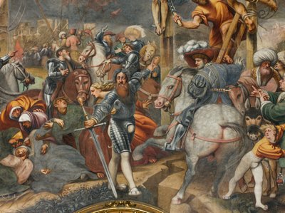 काउंटरफैकाटा, आईएल पोरडेनोन, क्रूसीफिक्सन 1520-21, विवरण द्वारा जियोवन्नी एंटोनियो पोर्डेनोन