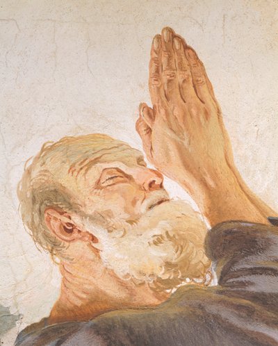 इब्राहीम और एन्जिल्स, Giambattista Tiepolo (1696-1770), फ्रेस्को, डिटेल, आर्कबिशप पैलेस, उडीन द्वारा द्वारा जियोवन्ती बतिस्ता टाईपोलो