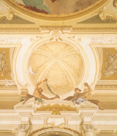 बॉलरूम, विला पिसानी, स्ट्रा, वेनिस की छत पर भित्तिचित्रों का विवरण Giambattista Tiepolo (1696-1770) द्वारा द्वारा जियोवन्ती बतिस्ता टाईपोलो