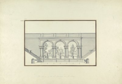 लाओडिसिया में दूसरा रंगमंच का पुनर्निर्माण, c.1750 (कलम और स्याही और ग्रेफाइट ओवर पेपर पर) द्वारा जियोवन्नी बतिस्ता बोर्रा