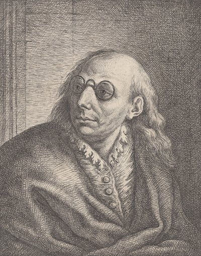 लुका गियोर्डानो का चित्र, गोल चश्मा पहने और बाईं ओर देख रहा है, 1692-1727।, 1692-1727। द्वारा जियोवानी बतिस्ता कैटेनारो