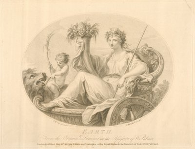 फ्रांसेस्को बार्टोलोजी (1727-1815) द्वारा उत्कीर्ण पृथ्वी, लंदन, 1803 (लिथो) प्रकाशित द्वारा जियोवन्नी बतिस्ता सिप्रियानी