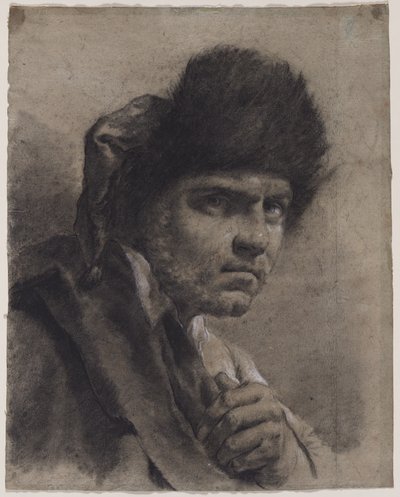फर टोपी वाला आदमी द्वारा Giovanni Battista Piazzetta
