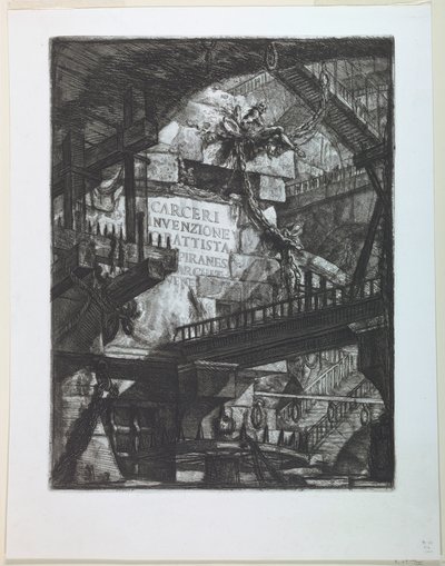 कार्सेरी श्रृंखला, शीर्षक पृष्ठ द्वारा Giovanni Battista Piranesi